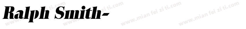 Ralph Smith字体转换